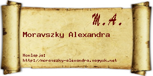 Moravszky Alexandra névjegykártya